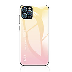 Silikon Schutzhülle Rahmen Tasche Hülle Spiegel Farbverlauf Regenbogen für Apple iPhone 13 Pro Gelb