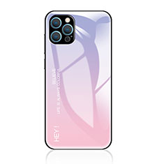 Silikon Schutzhülle Rahmen Tasche Hülle Spiegel Farbverlauf Regenbogen für Apple iPhone 13 Pro Rosa