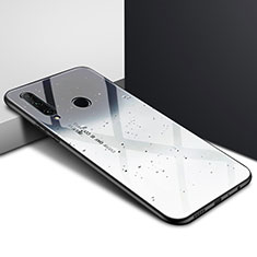Silikon Schutzhülle Rahmen Tasche Hülle Spiegel Farbverlauf Regenbogen für Huawei Enjoy 10 Plus Grau
