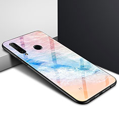 Silikon Schutzhülle Rahmen Tasche Hülle Spiegel Farbverlauf Regenbogen für Huawei Enjoy 10 Plus Orange