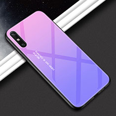 Silikon Schutzhülle Rahmen Tasche Hülle Spiegel Farbverlauf Regenbogen für Huawei Enjoy 10e Violett