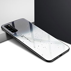 Silikon Schutzhülle Rahmen Tasche Hülle Spiegel Farbverlauf Regenbogen für Huawei Enjoy 20 Pro 5G Grau