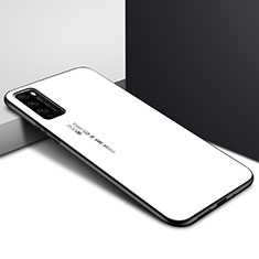 Silikon Schutzhülle Rahmen Tasche Hülle Spiegel Farbverlauf Regenbogen für Huawei Enjoy 20 Pro 5G Weiß