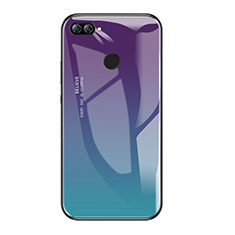 Silikon Schutzhülle Rahmen Tasche Hülle Spiegel Farbverlauf Regenbogen für Huawei Enjoy 7S Plusfarbig
