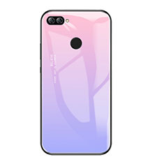 Silikon Schutzhülle Rahmen Tasche Hülle Spiegel Farbverlauf Regenbogen für Huawei Enjoy 7S Violett