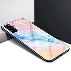 Silikon Schutzhülle Rahmen Tasche Hülle Spiegel Farbverlauf Regenbogen für Huawei Enjoy Z 5G Orange