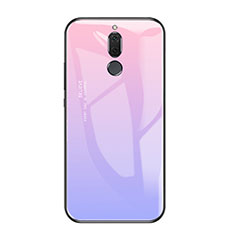Silikon Schutzhülle Rahmen Tasche Hülle Spiegel Farbverlauf Regenbogen für Huawei G10 Violett
