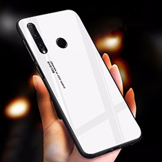 Silikon Schutzhülle Rahmen Tasche Hülle Spiegel Farbverlauf Regenbogen für Huawei Honor 20i Weiß