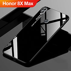 Silikon Schutzhülle Rahmen Tasche Hülle Spiegel Farbverlauf Regenbogen für Huawei Honor 8X Max Schwarz