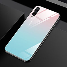 Silikon Schutzhülle Rahmen Tasche Hülle Spiegel Farbverlauf Regenbogen für Huawei Honor 9X Pro Cyan