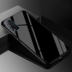 Silikon Schutzhülle Rahmen Tasche Hülle Spiegel Farbverlauf Regenbogen für Huawei Honor Play4T Pro Schwarz