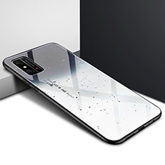 Silikon Schutzhülle Rahmen Tasche Hülle Spiegel Farbverlauf Regenbogen für Huawei Honor X10 Max 5G Grau