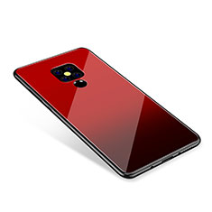 Silikon Schutzhülle Rahmen Tasche Hülle Spiegel Farbverlauf Regenbogen für Huawei Mate 20 Rot