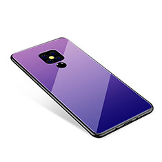 Silikon Schutzhülle Rahmen Tasche Hülle Spiegel Farbverlauf Regenbogen für Huawei Mate 20 Violett