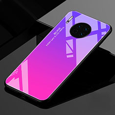Silikon Schutzhülle Rahmen Tasche Hülle Spiegel Farbverlauf Regenbogen für Huawei Mate 30 Pro 5G Pink