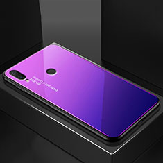 Silikon Schutzhülle Rahmen Tasche Hülle Spiegel Farbverlauf Regenbogen für Huawei Nova 3e Blau