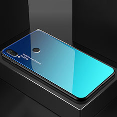 Silikon Schutzhülle Rahmen Tasche Hülle Spiegel Farbverlauf Regenbogen für Huawei Nova 3e Hellblau