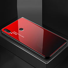 Silikon Schutzhülle Rahmen Tasche Hülle Spiegel Farbverlauf Regenbogen für Huawei Nova 3e Rot