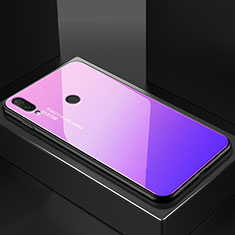 Silikon Schutzhülle Rahmen Tasche Hülle Spiegel Farbverlauf Regenbogen für Huawei Nova 3e Violett