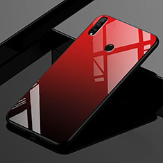 Silikon Schutzhülle Rahmen Tasche Hülle Spiegel Farbverlauf Regenbogen für Huawei Nova 4e Rot