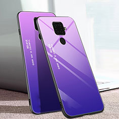 Silikon Schutzhülle Rahmen Tasche Hülle Spiegel Farbverlauf Regenbogen für Huawei Nova 5i Pro Violett