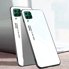 Silikon Schutzhülle Rahmen Tasche Hülle Spiegel Farbverlauf Regenbogen für Huawei Nova 6 SE Weiß