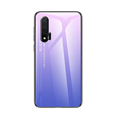 Silikon Schutzhülle Rahmen Tasche Hülle Spiegel Farbverlauf Regenbogen für Huawei Nova 6 Violett