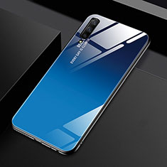 Silikon Schutzhülle Rahmen Tasche Hülle Spiegel Farbverlauf Regenbogen für Huawei P Smart Pro (2019) Blau