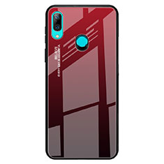 Silikon Schutzhülle Rahmen Tasche Hülle Spiegel Farbverlauf Regenbogen für Huawei P Smart Z Rot