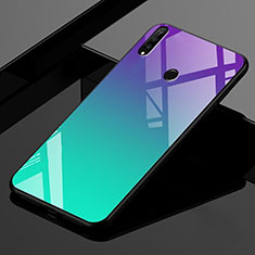 Silikon Schutzhülle Rahmen Tasche Hülle Spiegel Farbverlauf Regenbogen für Huawei P30 Lite New Edition Grün