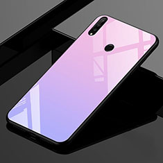 Silikon Schutzhülle Rahmen Tasche Hülle Spiegel Farbverlauf Regenbogen für Huawei P30 Lite New Edition Rosa