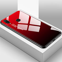 Silikon Schutzhülle Rahmen Tasche Hülle Spiegel Farbverlauf Regenbogen für Huawei Y9 (2019) Rot