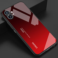 Silikon Schutzhülle Rahmen Tasche Hülle Spiegel Farbverlauf Regenbogen für Nothing Phone 1 Rot