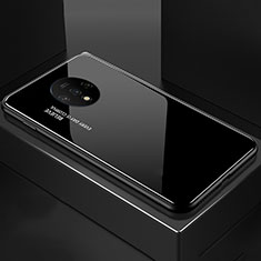 Silikon Schutzhülle Rahmen Tasche Hülle Spiegel Farbverlauf Regenbogen für OnePlus 7T Schwarz