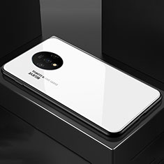 Silikon Schutzhülle Rahmen Tasche Hülle Spiegel Farbverlauf Regenbogen für OnePlus 7T Weiß