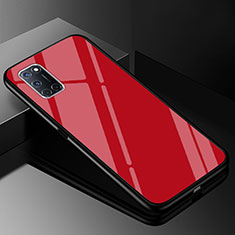 Silikon Schutzhülle Rahmen Tasche Hülle Spiegel Farbverlauf Regenbogen für Oppo A72 Rot