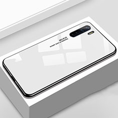 Silikon Schutzhülle Rahmen Tasche Hülle Spiegel Farbverlauf Regenbogen für Oppo A91 Weiß