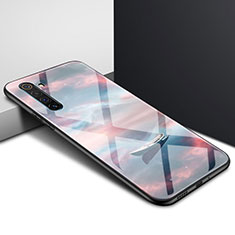 Silikon Schutzhülle Rahmen Tasche Hülle Spiegel Farbverlauf Regenbogen für Realme X50 Pro 5G Plusfarbig
