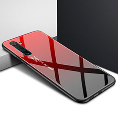 Silikon Schutzhülle Rahmen Tasche Hülle Spiegel Farbverlauf Regenbogen für Realme X50 Pro 5G Rot