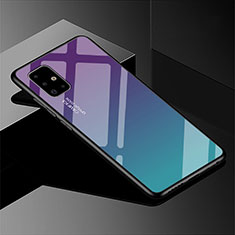 Silikon Schutzhülle Rahmen Tasche Hülle Spiegel Farbverlauf Regenbogen für Samsung Galaxy A51 5G Plusfarbig
