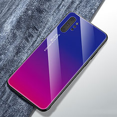 Silikon Schutzhülle Rahmen Tasche Hülle Spiegel Farbverlauf Regenbogen für Samsung Galaxy Note 10 Plus Pink
