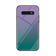 Silikon Schutzhülle Rahmen Tasche Hülle Spiegel Farbverlauf Regenbogen für Samsung Galaxy S10 Plus Grün