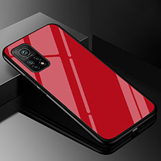 Silikon Schutzhülle Rahmen Tasche Hülle Spiegel Farbverlauf Regenbogen für Xiaomi Mi 10T 5G Rot