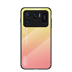 Silikon Schutzhülle Rahmen Tasche Hülle Spiegel Farbverlauf Regenbogen für Xiaomi Mi 11 Ultra 5G Orange