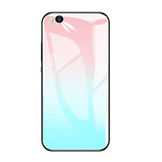 Silikon Schutzhülle Rahmen Tasche Hülle Spiegel Farbverlauf Regenbogen für Xiaomi Mi 5S 4G Blau