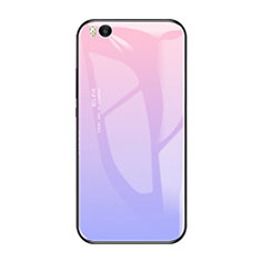 Silikon Schutzhülle Rahmen Tasche Hülle Spiegel Farbverlauf Regenbogen für Xiaomi Mi 5S 4G Rosa
