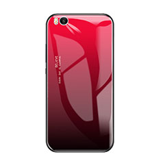 Silikon Schutzhülle Rahmen Tasche Hülle Spiegel Farbverlauf Regenbogen für Xiaomi Mi 5S 4G Rot