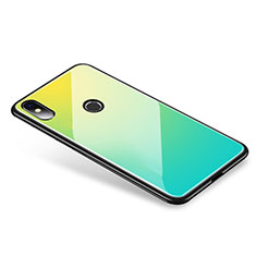 Silikon Schutzhülle Rahmen Tasche Hülle Spiegel Farbverlauf Regenbogen für Xiaomi Mi 8 Grün