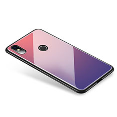Silikon Schutzhülle Rahmen Tasche Hülle Spiegel Farbverlauf Regenbogen für Xiaomi Mi 8 Plusfarbig