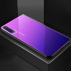 Silikon Schutzhülle Rahmen Tasche Hülle Spiegel Farbverlauf Regenbogen für Xiaomi Mi 9 Pro Violett